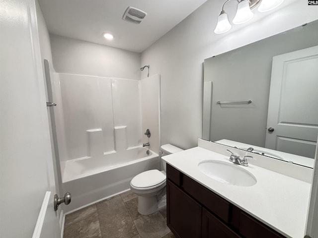 407 Eclipse Ln, Elgin, SC 29045 - bathroom featuring toilet, vanity, bathing tub / shower combination, and recessed lighting