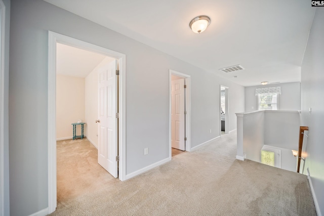 415 Mulberry Ridge Ct, Lexington, SC 29073 - hall featuring an upstairs landing, light colored carpet, and baseboards