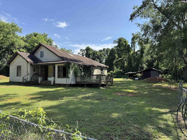 382 Fagan Rd, Winnsboro, SC 29180 - view of front of house featuring a front yard and covered porch