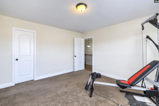 680 Curlew Cir, Sumter, SC 29150 - workout area featuring carpet and baseboards