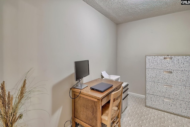 1240 Windmill Rd, Leesville, SC 29070 - office area with light carpet, a textured ceiling, and baseboards