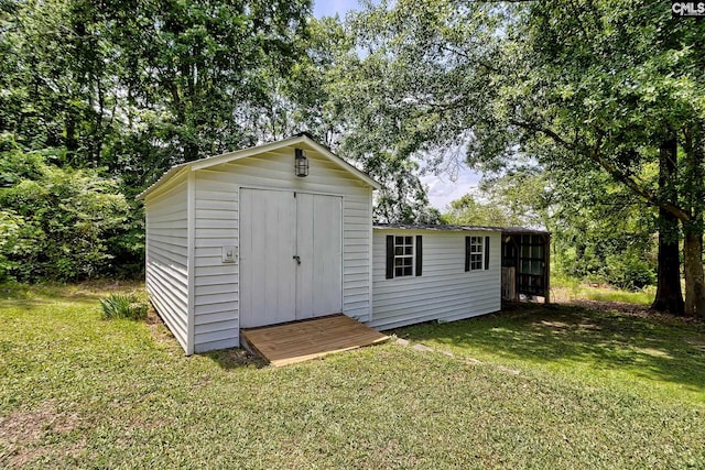 1240 Windmill Rd, Leesville, SC 29070 - view of shed with view of wooded area