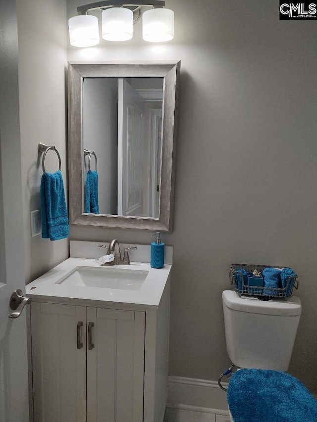 10 Saints Creek Pl, Irmo, SC 29063 - bathroom with vanity, toilet, and baseboards