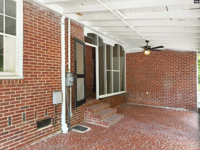 3925 Rosewood Dr, Columbia, SC 29205 - view of patio with a ceiling fan