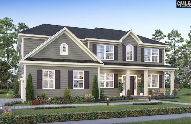 233 N Shore Dr, Prosperity, SC 29127 - view of front of property featuring a front yard, a porch, and a shingled roof