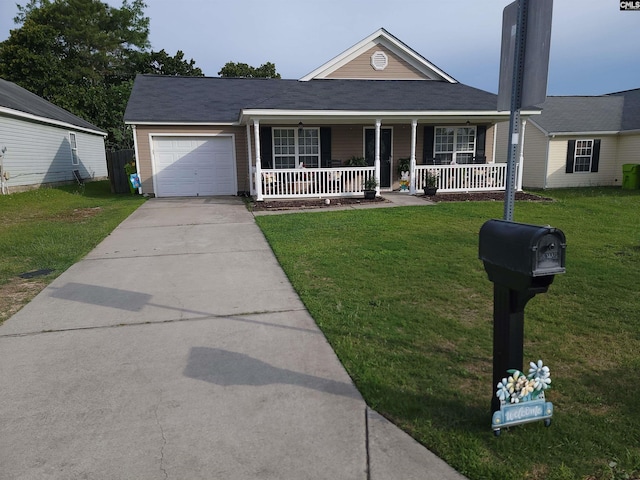 308 Legend Oaks, Columbia, SC 29229 - view of front facade featuring a porch, a garage, driveway, and a front yard