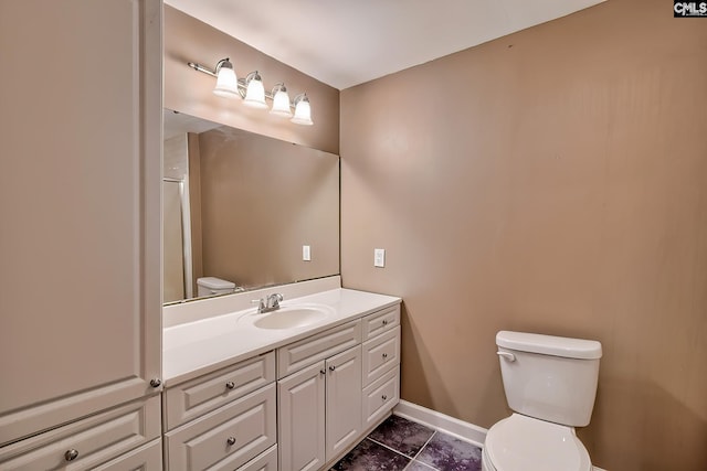 109 Broad Bluff Pt, Irmo, SC 29063 - bathroom with toilet, baseboards, vanity, and tile patterned flooring