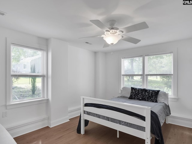 1513 Molly Creek Cir, Ridgeway, SC 29130 - bedroom featuring wood finished floors, baseboards, and a ceiling fan