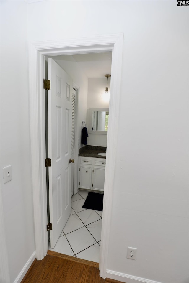 805 Mcrae Rd, Camden, SC 29020 - hallway with baseboards and light wood-style floors