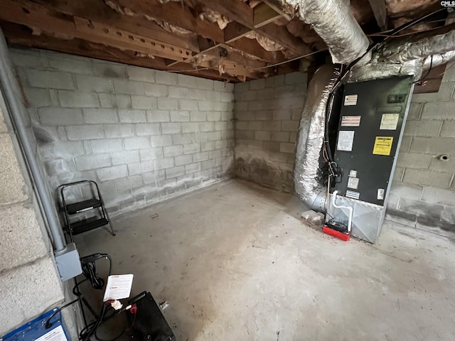 805 Mcrae Rd, Camden, SC 29020 - unfinished basement with concrete block wall