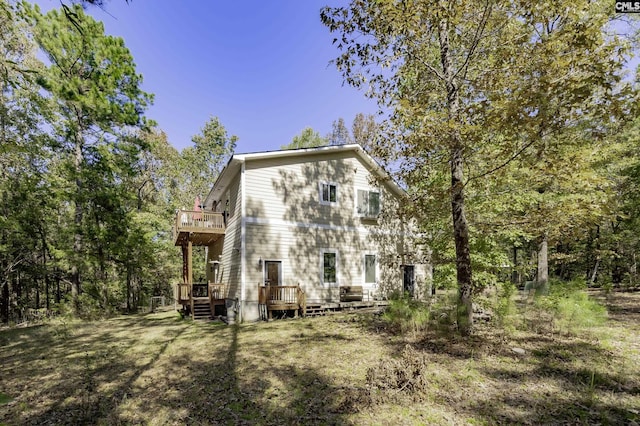 2033 Old Hilton Rd, Chapin, SC 29036 - view of side of home with a balcony and a deck