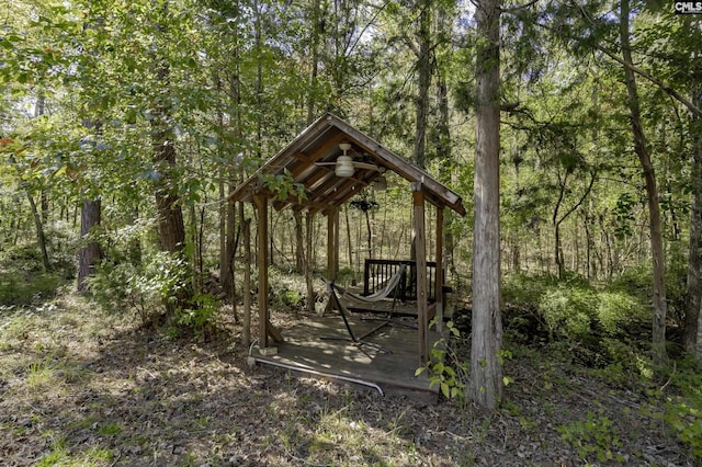 2033 Old Hilton Rd, Chapin, SC 29036 - view of outdoor structure featuring a gazebo and a view of trees