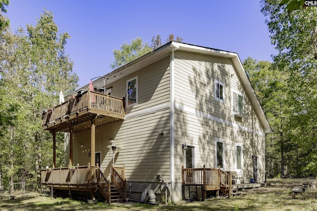 2033 Old Hilton Rd, Chapin, SC 29036 - rear view of house featuring a wooden deck