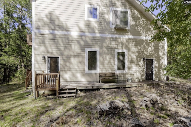 2033 Old Hilton Rd, Chapin, SC 29036 - rear view of house with a wooden deck