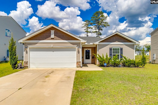 156 Honey Tree Rd, Columbia, SC 29209 - view of front of property featuring a front yard, concrete driveway, and a garage