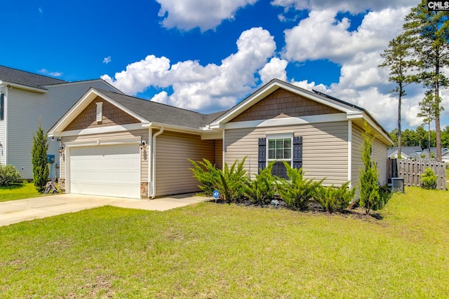 156 Honey Tree Rd, Columbia, SC 29209 - view of front of house with an attached garage, concrete driveway, and cooling unit