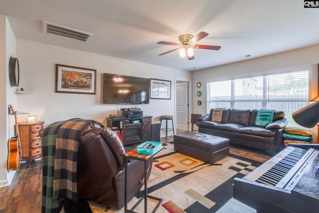156 Honey Tree Rd, Columbia, SC 29209 - living room with ceiling fan and wood finished floors