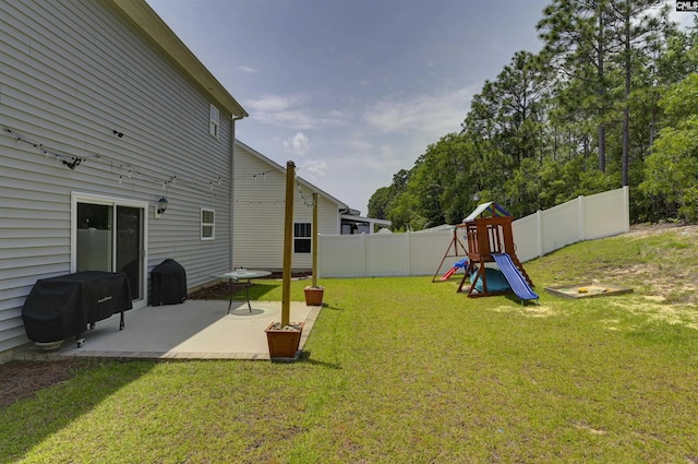 245 Long Iron Ct, West Columbia, SC 29172 - view of yard featuring a playground and a patio area
