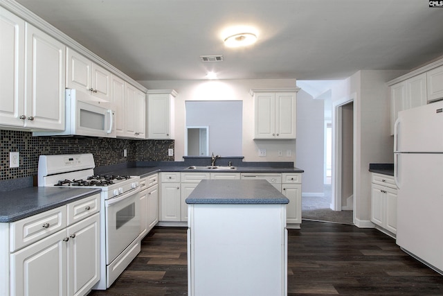 1 Duffie Ct, Columbia, SC 29229 - kitchen featuring white appliances, a sink, and dark countertops