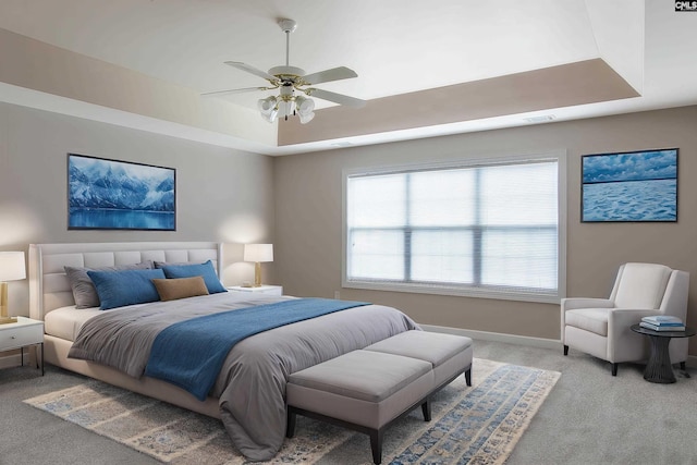 1 Duffie Ct, Columbia, SC 29229 - bedroom featuring a raised ceiling, carpet, baseboards, and ceiling fan