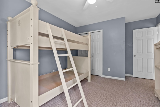 306 Austree Dr, Columbia, SC 29229 - unfurnished bedroom featuring carpet, baseboards, and a ceiling fan