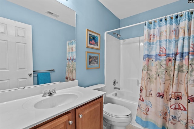 306 Austree Dr, Columbia, SC 29229 - full bathroom featuring vanity, toilet, and shower / bathtub combination with curtain