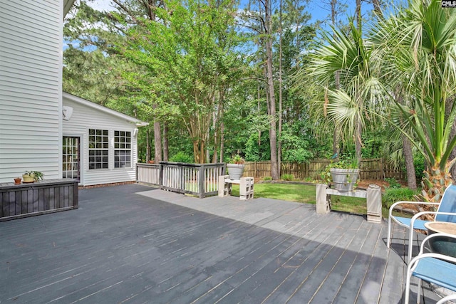 306 Austree Dr, Columbia, SC 29229 - wooden terrace with a fenced backyard