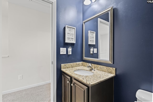 150 Ventnor Ave, Chapin, SC 29036 - bathroom featuring vanity, toilet, and baseboards