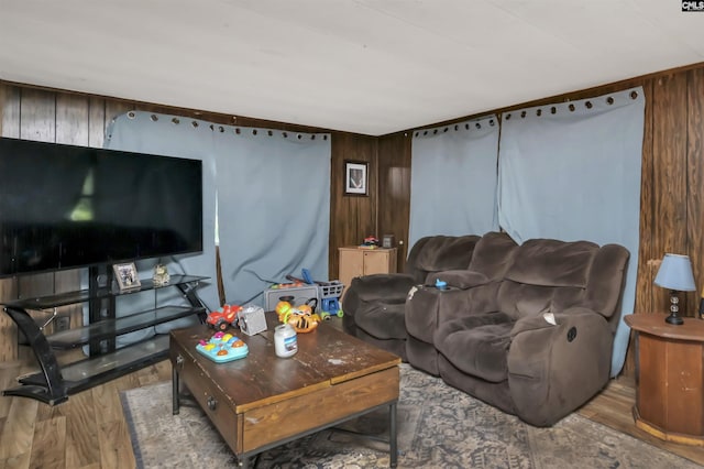 3334 Spring Dr, West Columbia, SC 29170 - living area with wood finished floors and wooden walls
