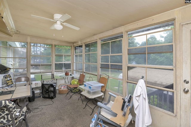 3334 Spring Dr, West Columbia, SC 29170 - sunroom / solarium featuring ceiling fan