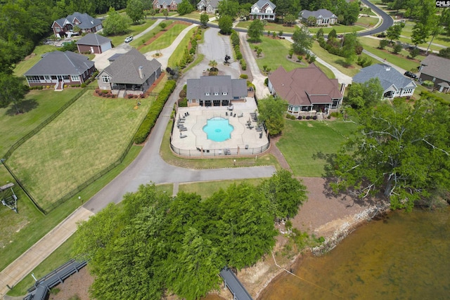 1 Downing Cir, Gilbert, SC 29054 - aerial view of property and surrounding area with a pool and nearby suburban area
