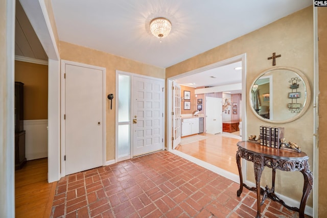 3100 Grace Hill Rd, Columbia, SC 29204 - foyer with brick floors and baseboards