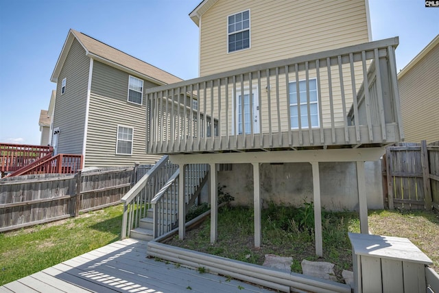 513 Scarlet Sage Ln, Columbia, SC 29223 - back of property with a deck and stairway