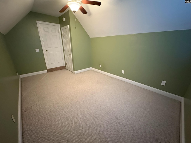 26 Peyton Rd, Columbia, SC 29209 - bonus room with ceiling fan, vaulted ceiling, baseboards, and carpet