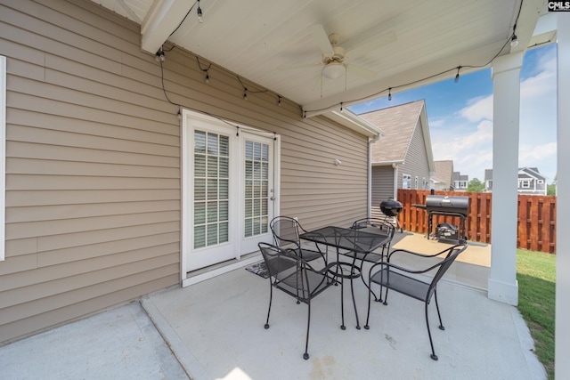1148 Declaration Dr, Elgin, SC 29045 - view of patio / terrace featuring a ceiling fan, outdoor dining space, and a grill