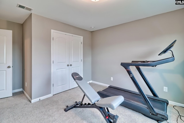 335 Hollow Cove Rd, Chapin, SC 29036 - workout area featuring baseboards and carpet flooring