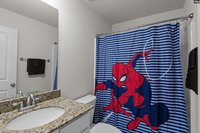 627 Cheehaw Ave, West Columbia, SC 29170 - full bathroom with toilet, vanity, and a shower with shower curtain