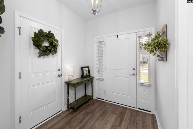 1401 Ardennes Dr, Elgin, SC 29045 - foyer featuring dark wood-style flooring and baseboards