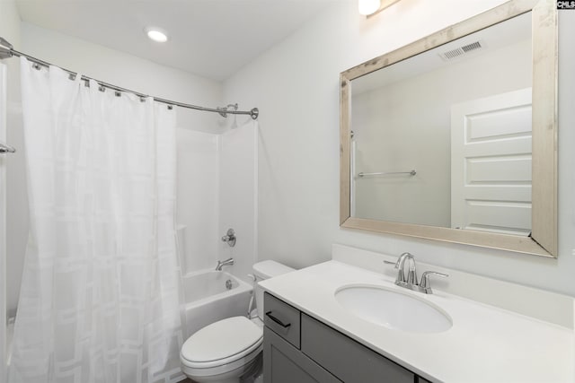 1401 Ardennes Dr, Elgin, SC 29045 - full bath featuring toilet, shower / bathtub combination with curtain, vanity, and recessed lighting