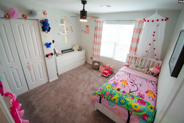268 Drooping Leaf Rd, Lexington, SC 29072 - carpeted bedroom featuring a ceiling fan and a closet