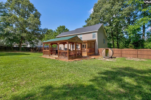 220 Pine Grove Rd, Lugoff, SC 29078 - rear view of property featuring a gazebo and a deck