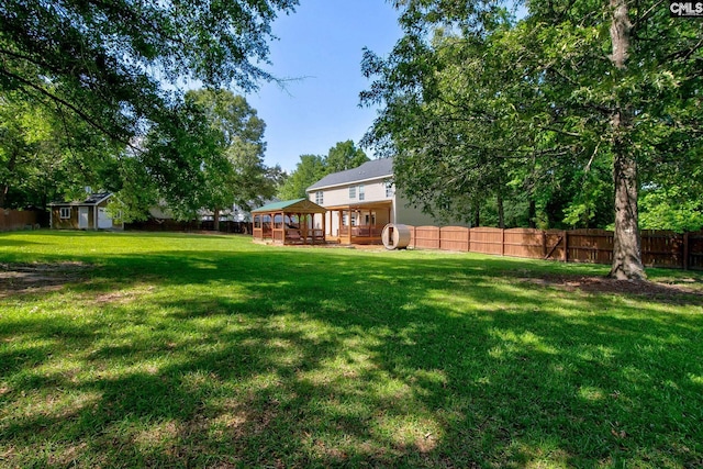 220 Pine Grove Rd, Lugoff, SC 29078 - view of yard with a wooden deck