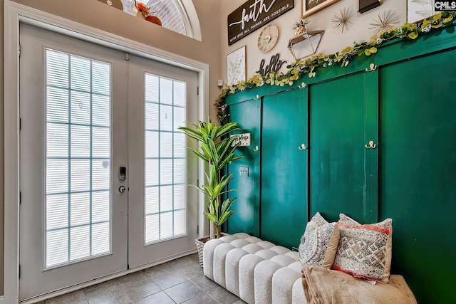 117 Shoal Creek Ln, Blythewood, SC 29016 - doorway with french doors and tile patterned floors