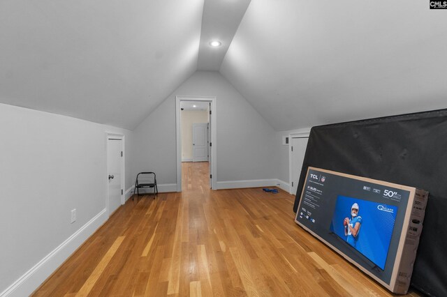 279 Canterwood Rd, Irmo, SC 29063 - bonus room with light wood-style flooring, lofted ceiling, baseboards, and recessed lighting