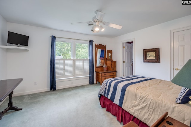 616 Brandon Ct, Lexington, SC 29072 - bedroom featuring carpet floors, baseboards, and ceiling fan