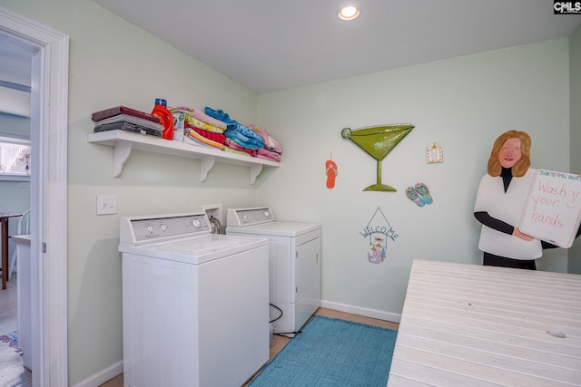 616 Brandon Ct, Lexington, SC 29072 - washroom with washer and clothes dryer, baseboards, and recessed lighting