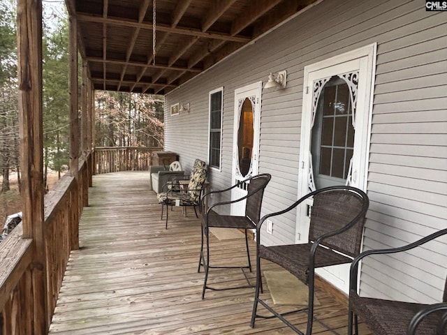 1225 Wateree Rd, Winnsboro, SC 29180 - view of wooden deck