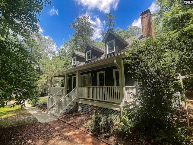 141 Runneymede Dr, Blythewood, SC 29016 - view of front of property featuring a porch and a chimney