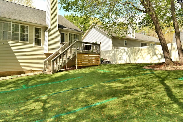 25 Elcock Cir, Irmo, SC 29063 - view of yard with stairs and a wooden deck