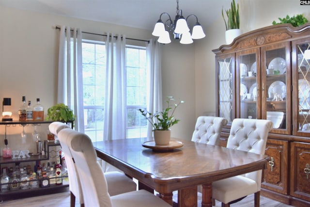 25 Elcock Cir, Irmo, SC 29063 - dining space with a chandelier and wood finished floors